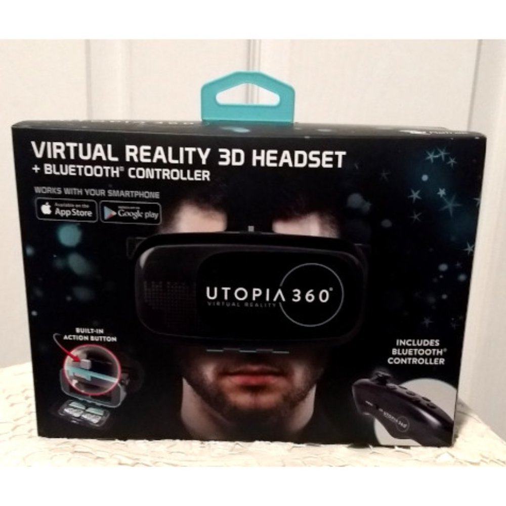Utopia 360 VR 3D Headset & Bluetooth Controller